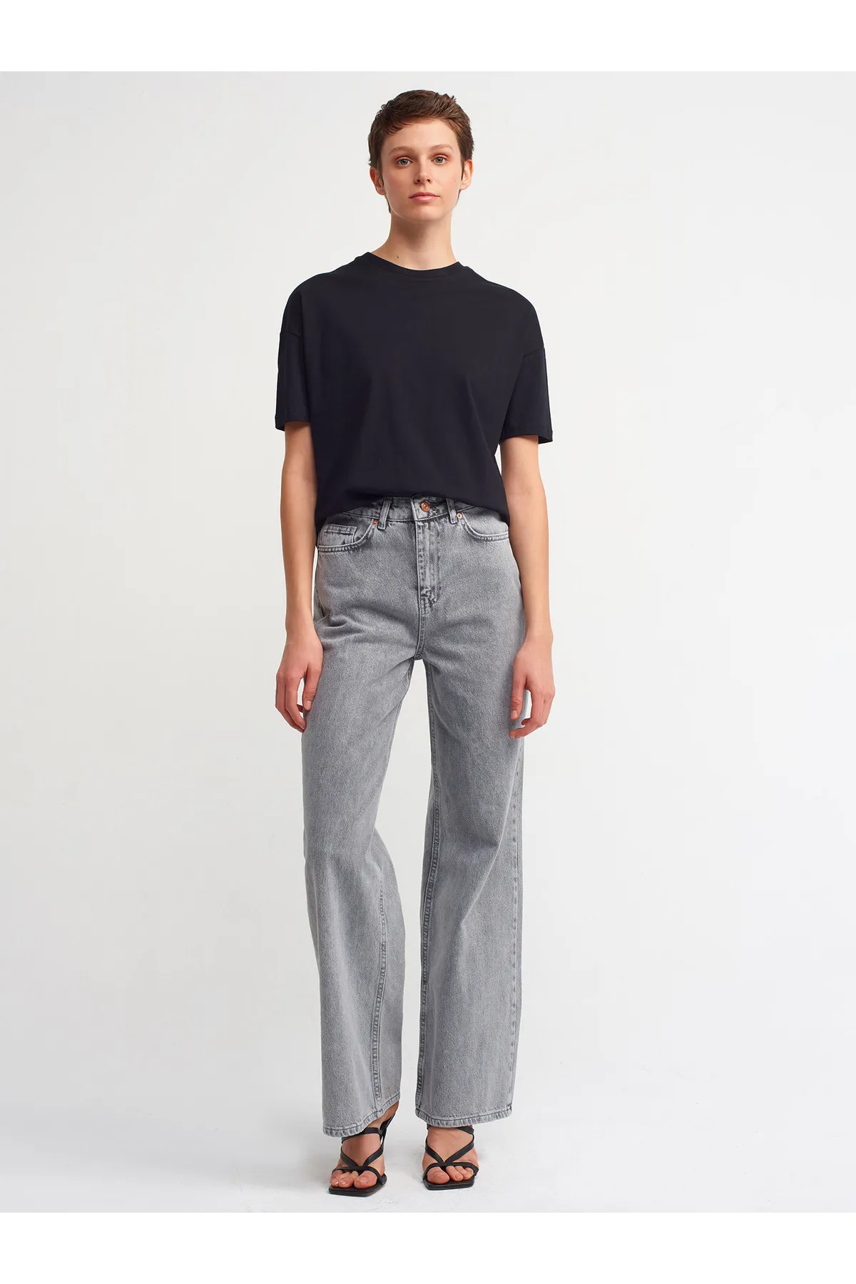 Dilvin  3683 Basic T-Shirt-schwarz