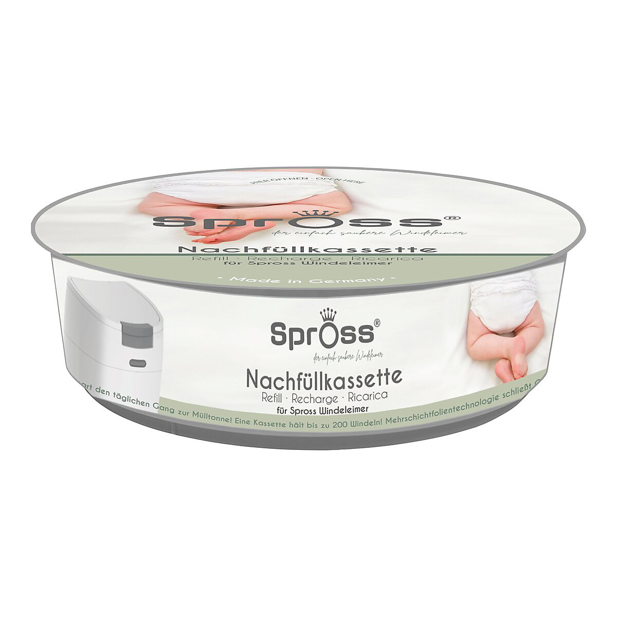3er-Pack Nachfüllkassette für Windeleimer