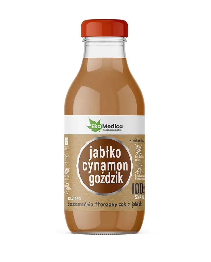 Ekamedica obuolių ir cinamono bei gvazdikėlių skonio skystis 300 ml