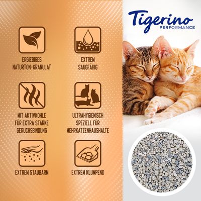 Tigerino Performance Multi Cat Katzenstreu – Babypuderduft