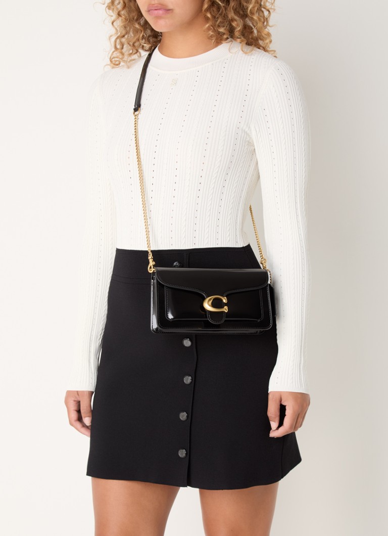 Coach Tabby patent leather clutch with detachable shoulder strap