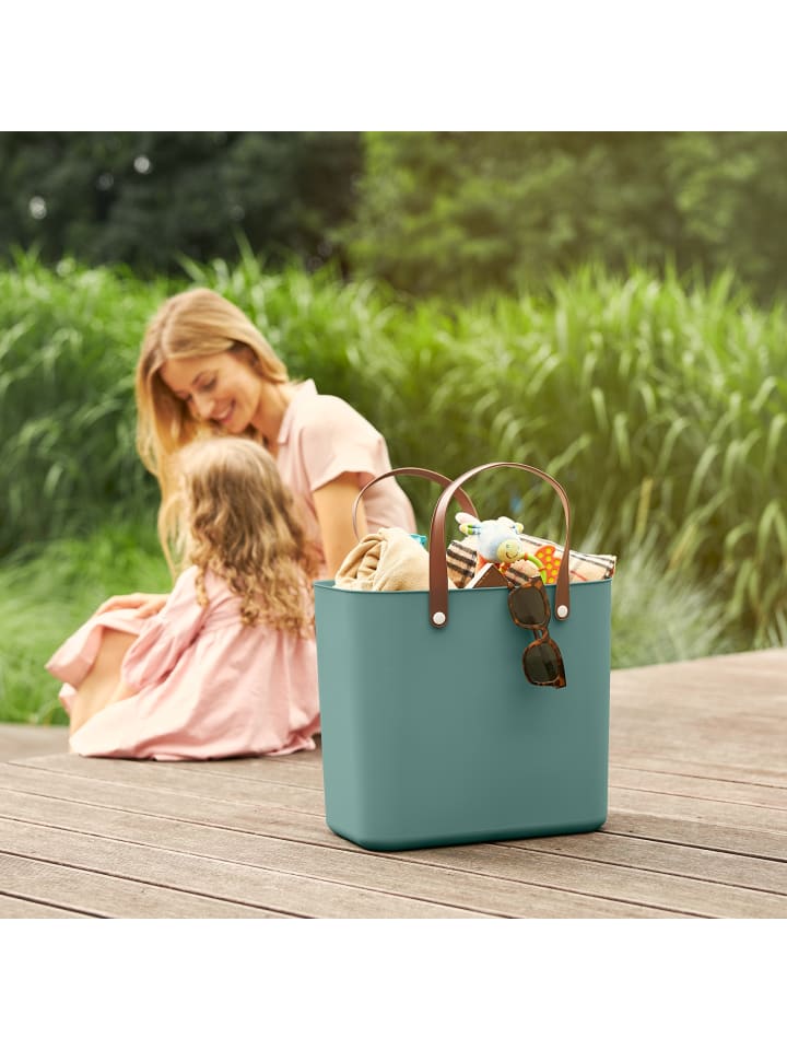 Rotho Albula Einkaufskorb 25l, Kunststoff (PP recycelt) in Mistletoe grün günstig kaufen onesize
