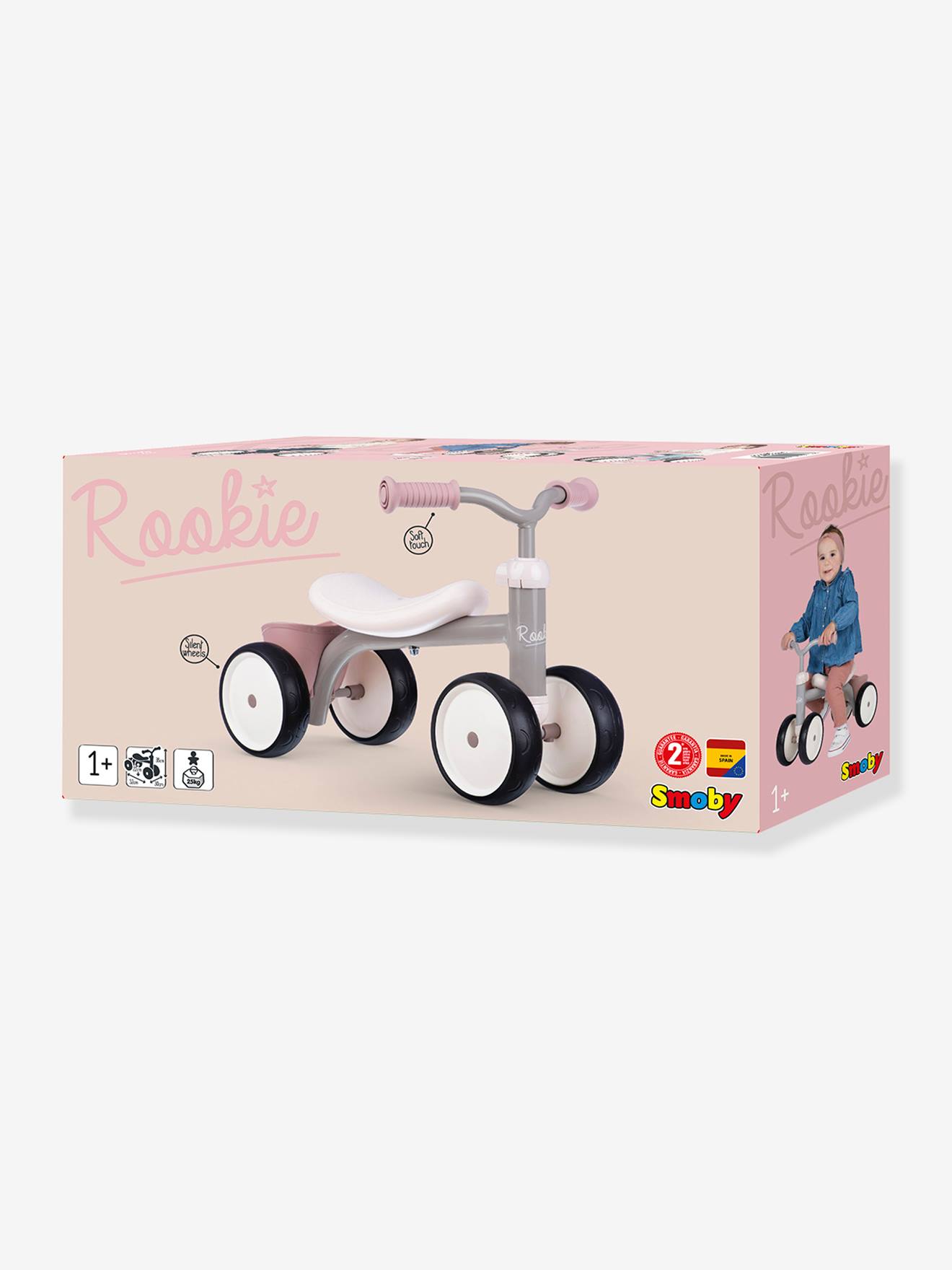 Smoby Kinder Rutschfahrzeug ROOKIE SMOBY - rosa