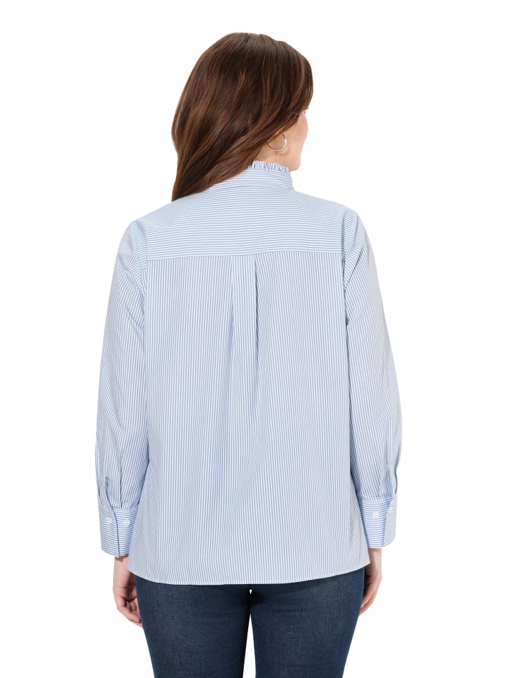 Ulla Popken Trachtenbluse in himmelblau günstig kaufen
