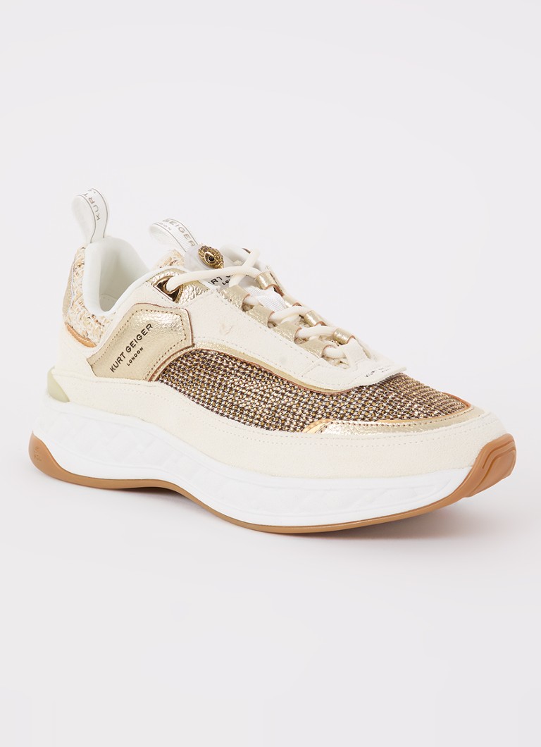 Kurt Geiger Kensington sneaker en daim avec strass