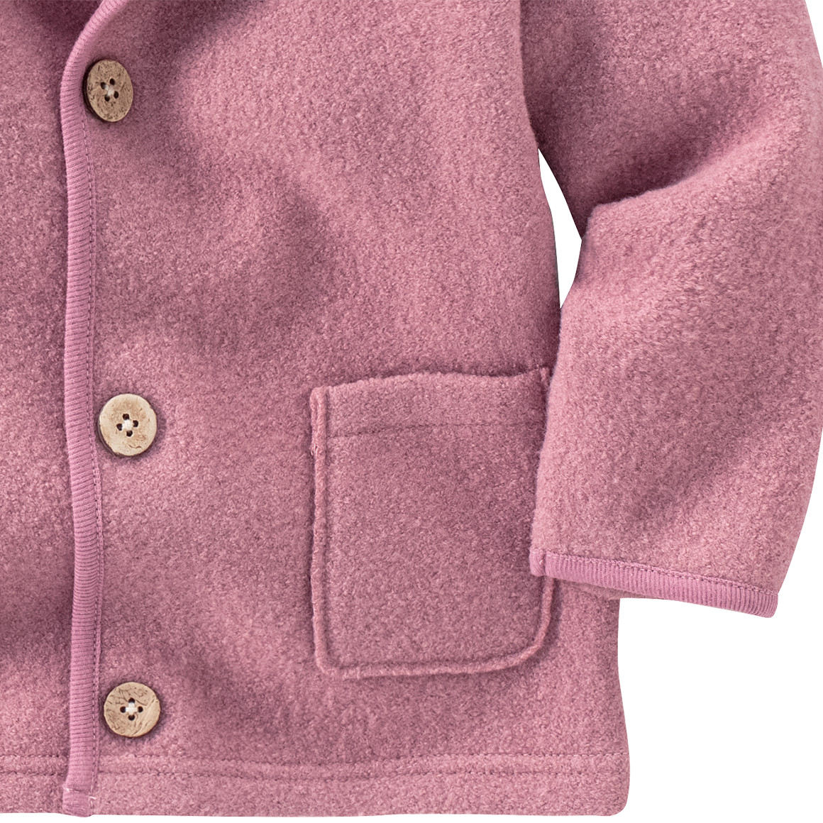 Baby Wollwalk-Jacke mit Umschlagbündchen