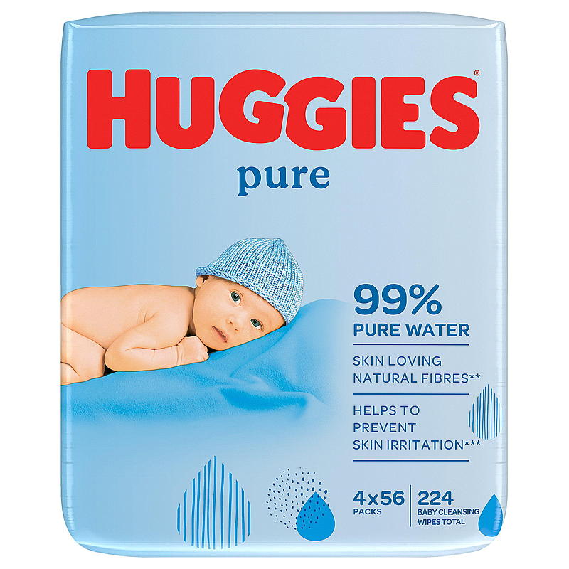Huggies Baby Wipes 4-pk Pure Huggies
