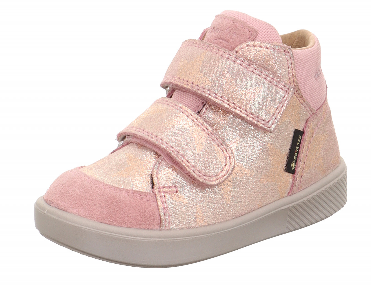 SUPIES - Rosa/GoldSneaker high mit Klettverschluss