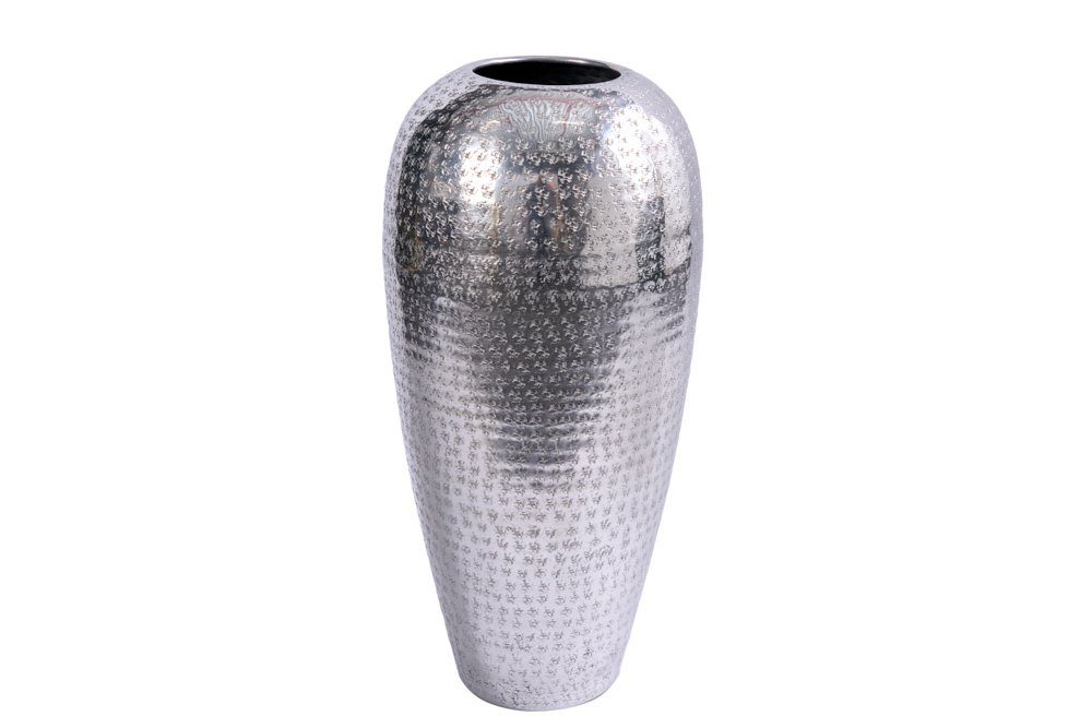 riess-ambiente Bodenvase ORIENTAL 50cm silber (1 St), Deko · Blumen · Hammerschlag Design · Metall
