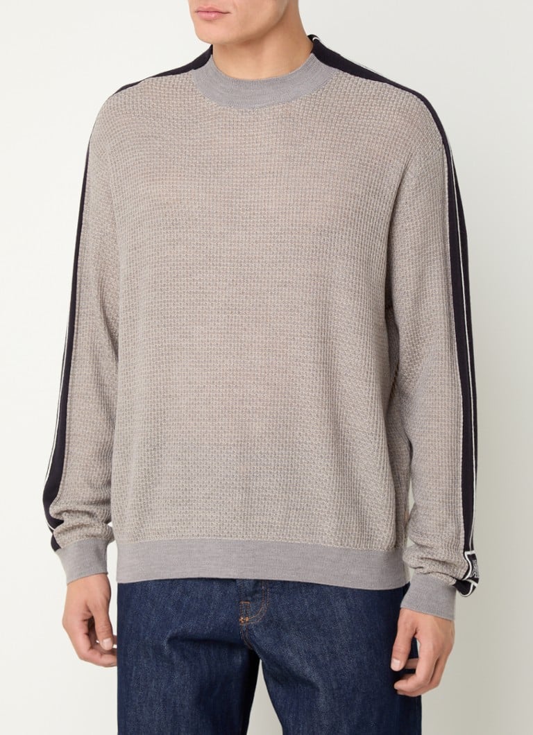 Armani Exchange pulover z debelim pletenjem iz mešanice volne