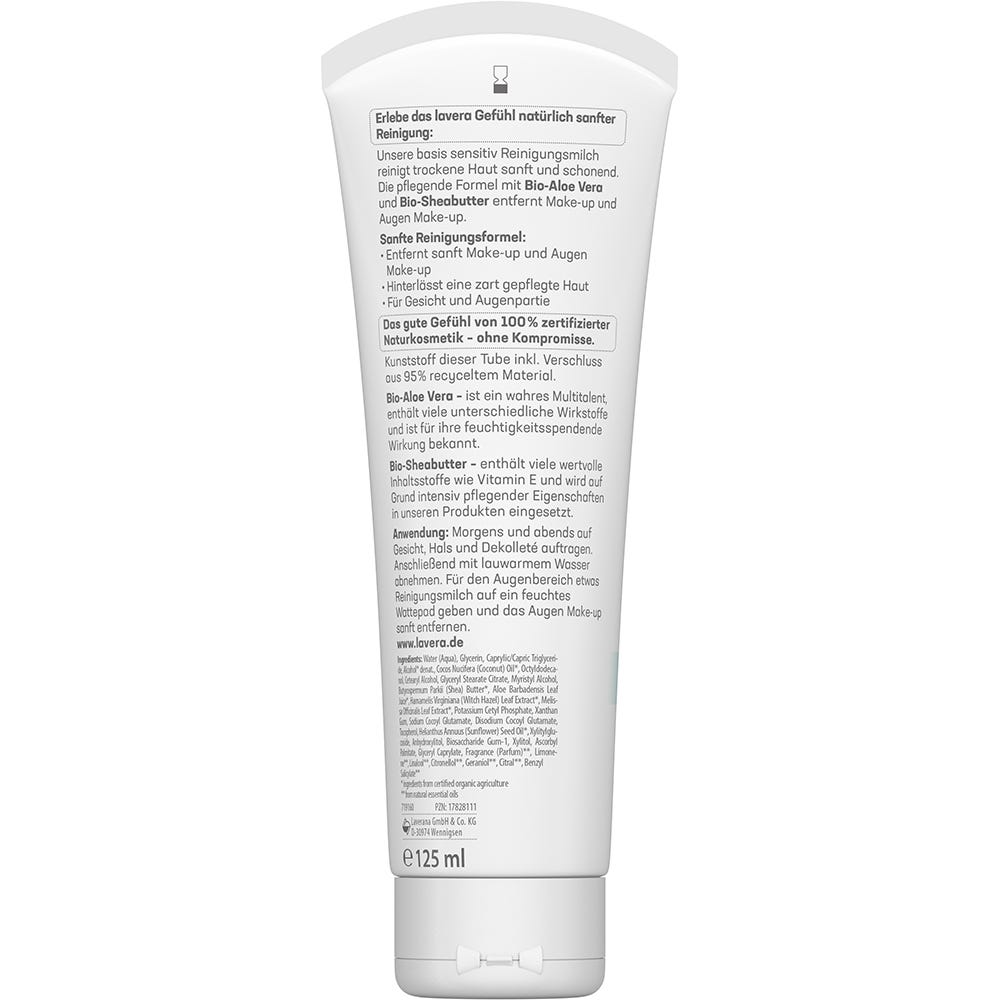Lavera Basis Sensitiv Reinigungsmilch 125 ml