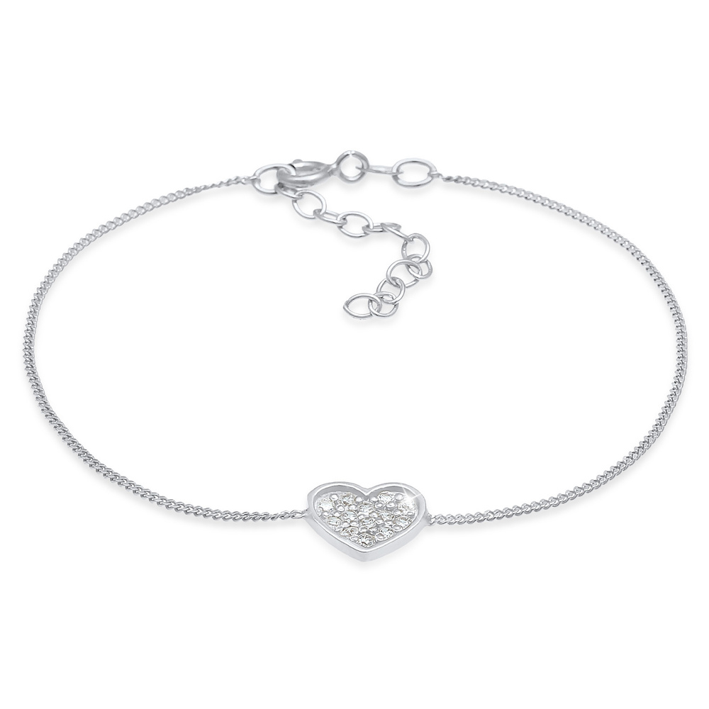 Elli Elli Bracelet Amour romantique de la Saint-Valentin pour dames avec des pierres d Bracelet