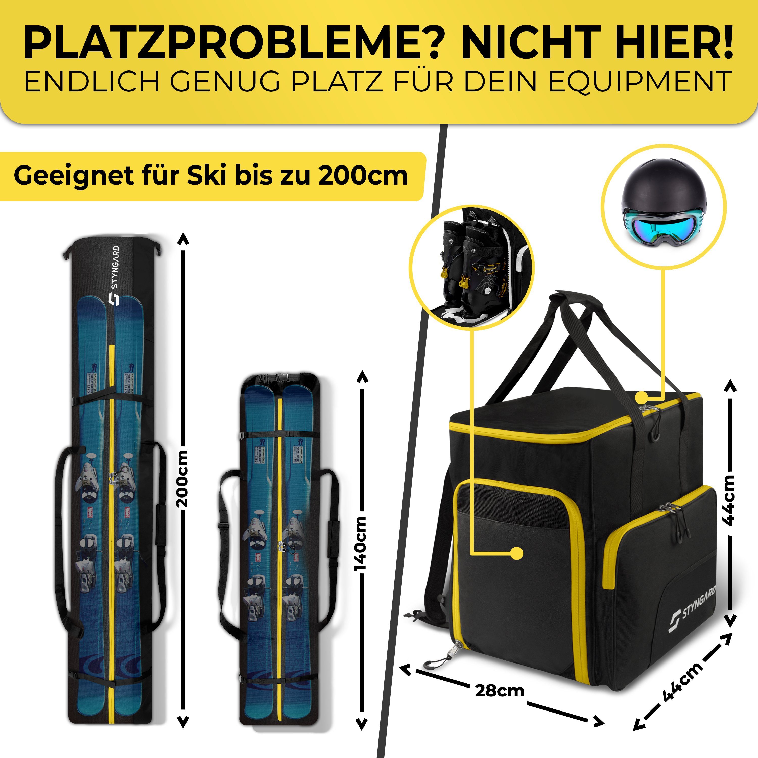 Styngard Skitasche Skitasche Skischuhtasche Set Salzburg
