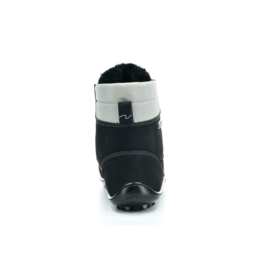 Leguano Icebare schwarze Winter-Barfußstiefeletten