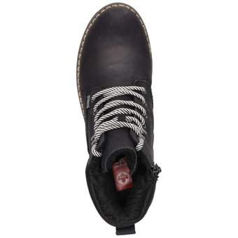 Rieker Schnür Boots in schwarz