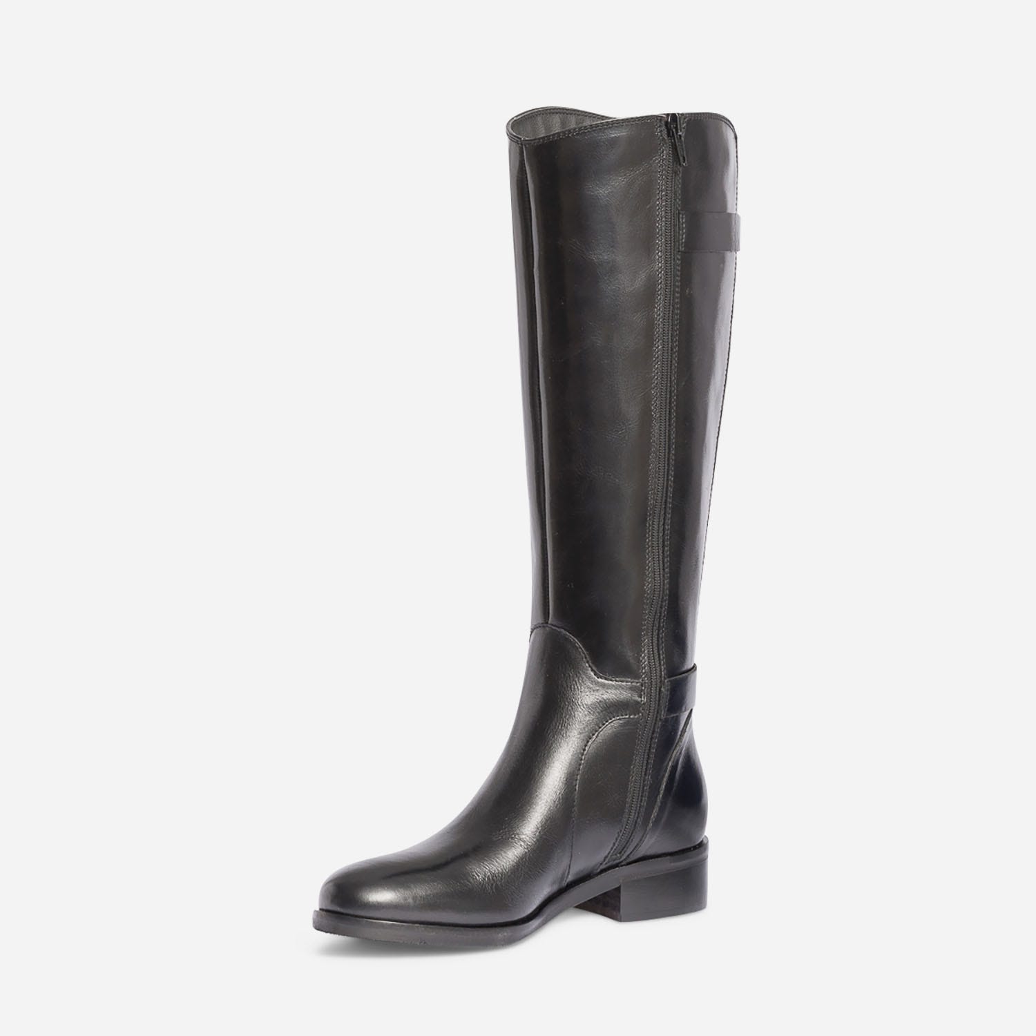 Botte noire en cuir double bride