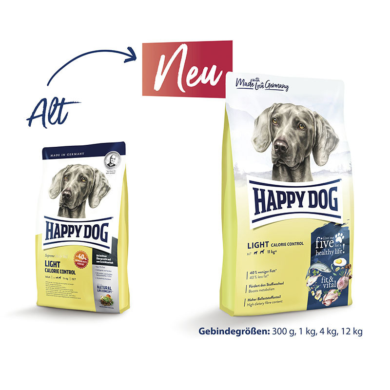 HAPPY DOG Hundetrockenfutter HAPPY DOG fit & vital Light Calorie Control 4 kg