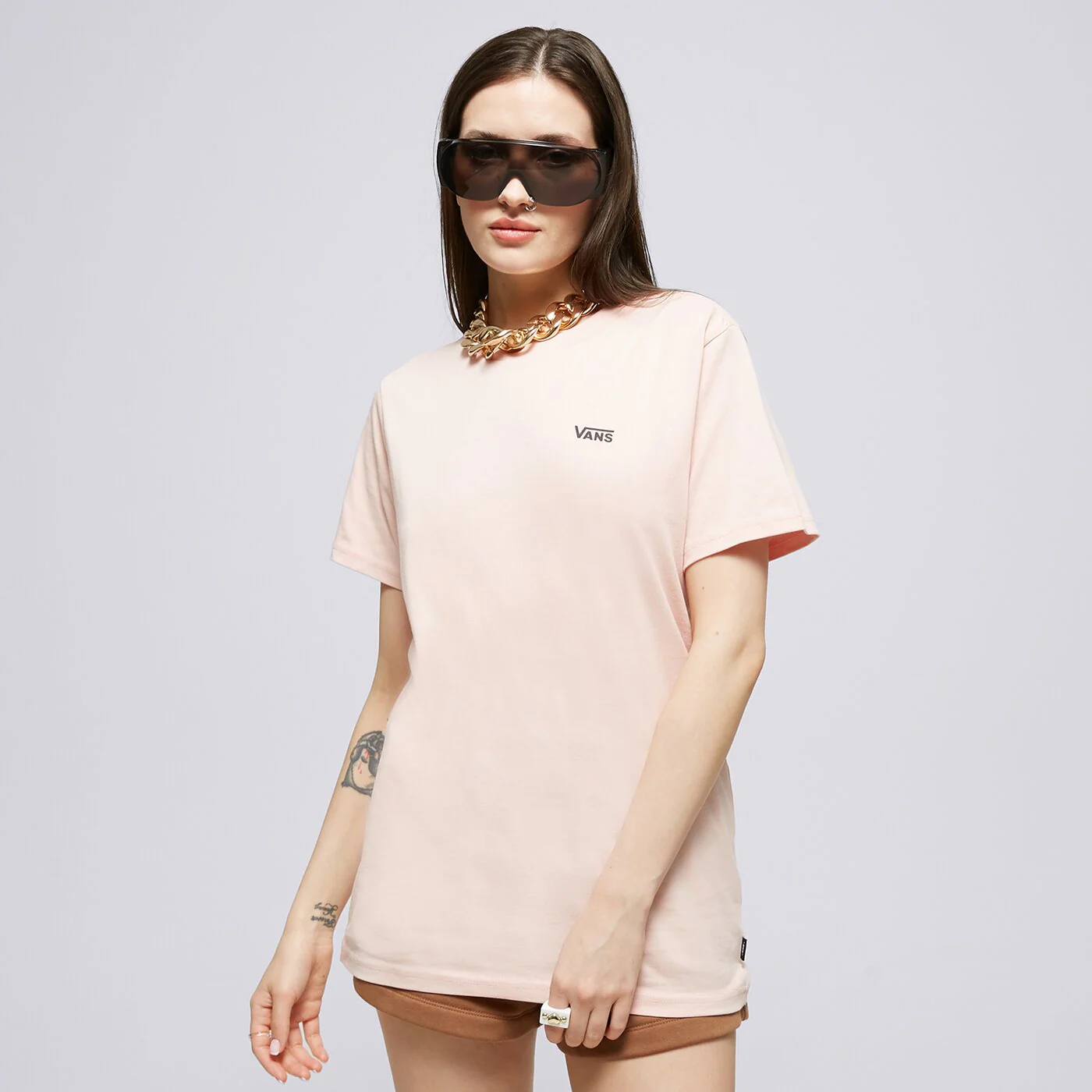 VANS T-SHIRT LEFT CHEST LOGO TEE EM Rosa