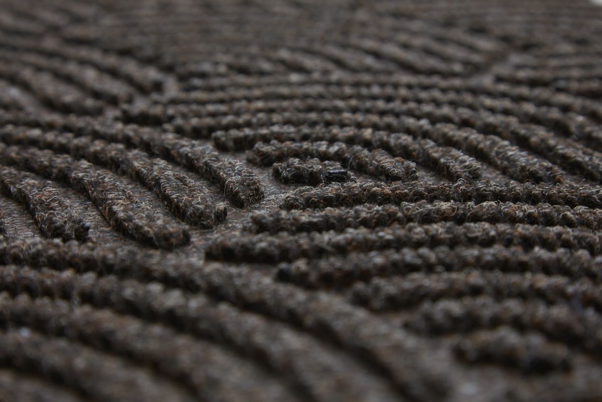 Fußmatte Dune Stripes Dunkelbraun 45 x 75 cm