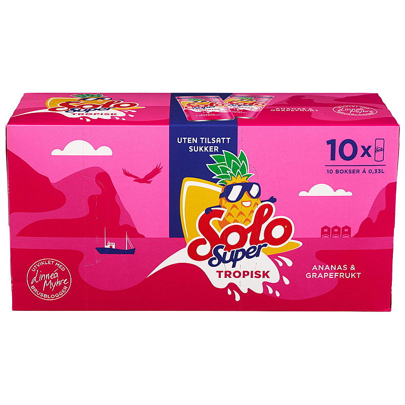 Solo Solo Super 10-pk 0,33 l boks Tropisk