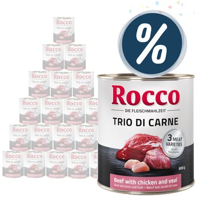Sparpaket Rocco Classic Trio di Carne - 24 x 800 g zum Sonderpreis!