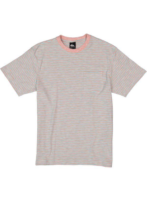 Quiksilver, T-Shirt, Bio Baumwolle, rot-blau gestreift