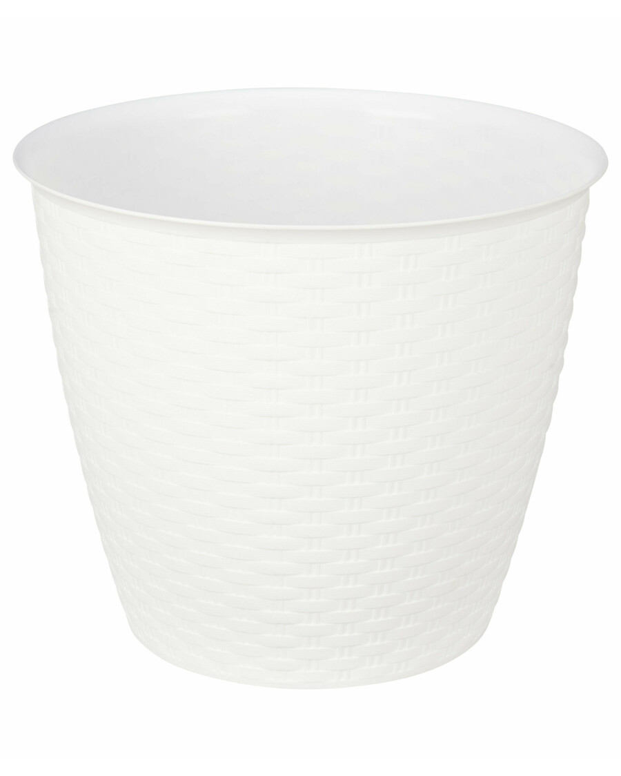 Pflanztopf in Rattanoptik