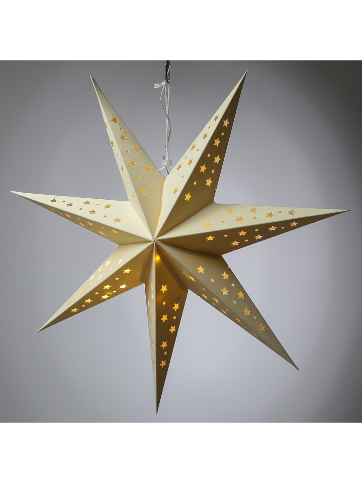 MARELIDA LED Papierstern Samtstern Weihnachtsstern D: 60cm in weiß günstig kaufen onesize