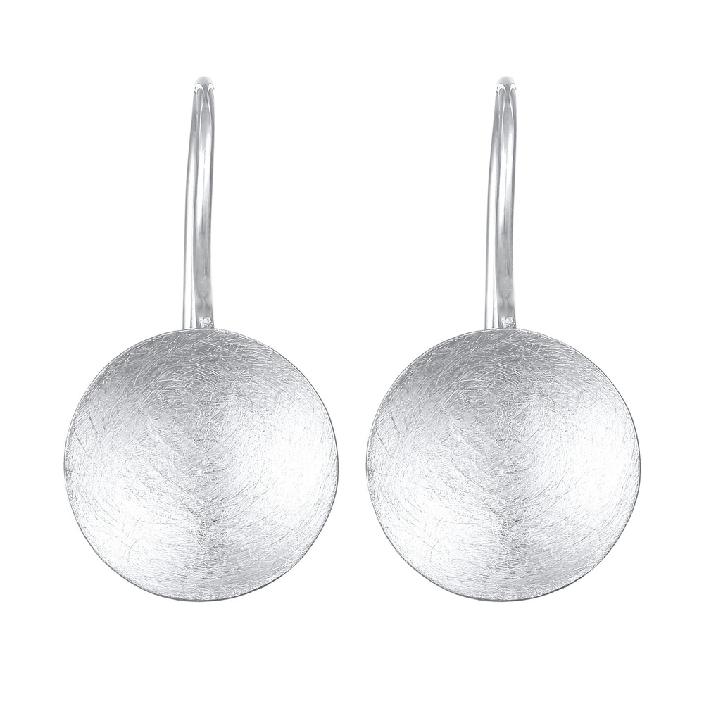 Nenalina Nenalina Boucles d'Oreilles en argent  boucles d'oreilles dames rondes avec surfa Boucles d'oreilles