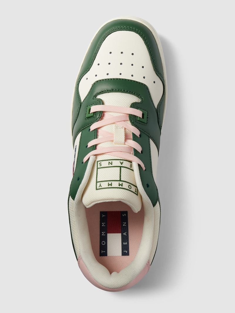 Sneaker mit Label-Detail Modell 'RETRO BASKET' in khaki