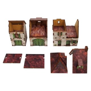 WW2 Normandy Farmhouse w. Outbuildings (PREPAINTED)