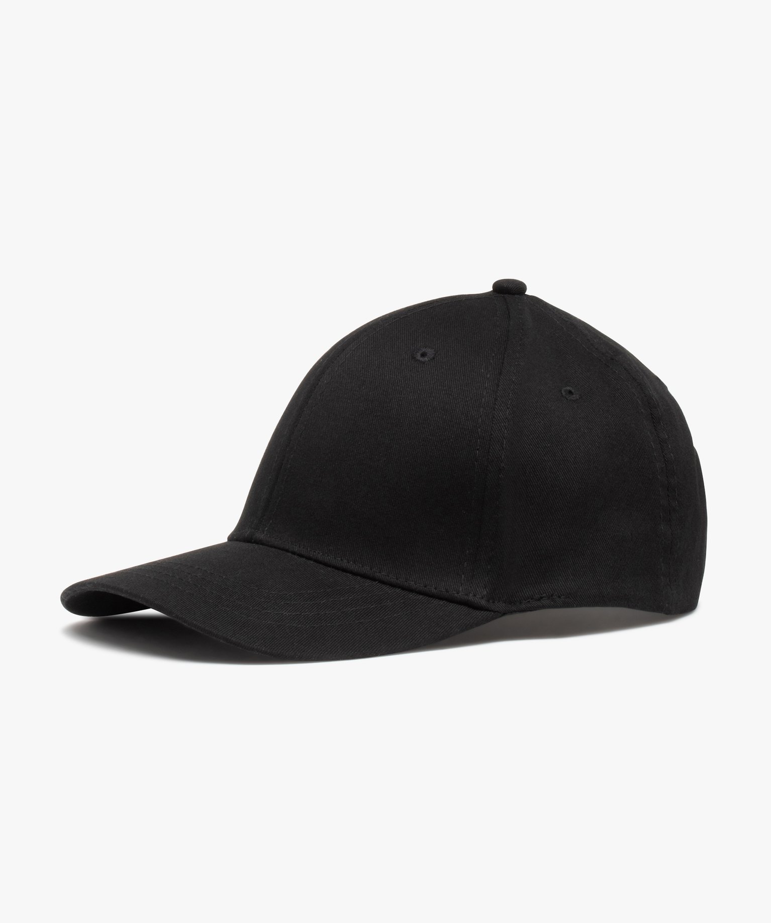 Casquette homme en toile unie réglable noir | GEMO