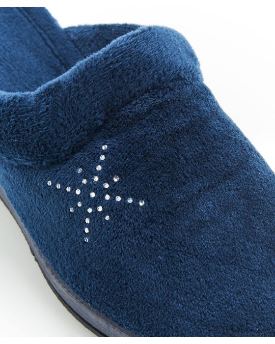 Mules avec fantaisie strassée