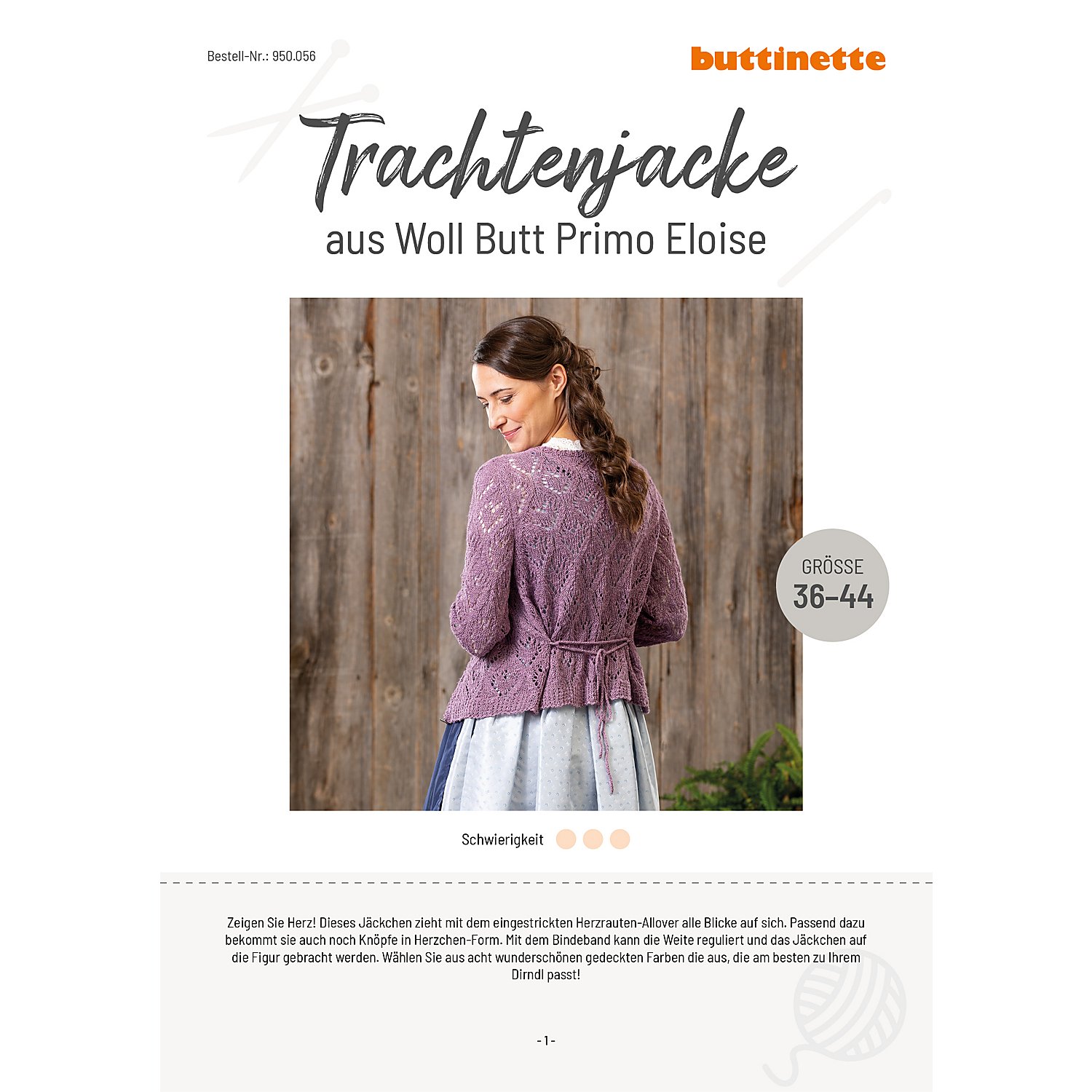 Strickanleitung - Trachtenjacke aus Woll Butt Primo Eloise