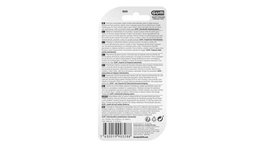 GUM® SOFT-PICKS® COMFORT FLEX Medium cool mint mit Reiseetui