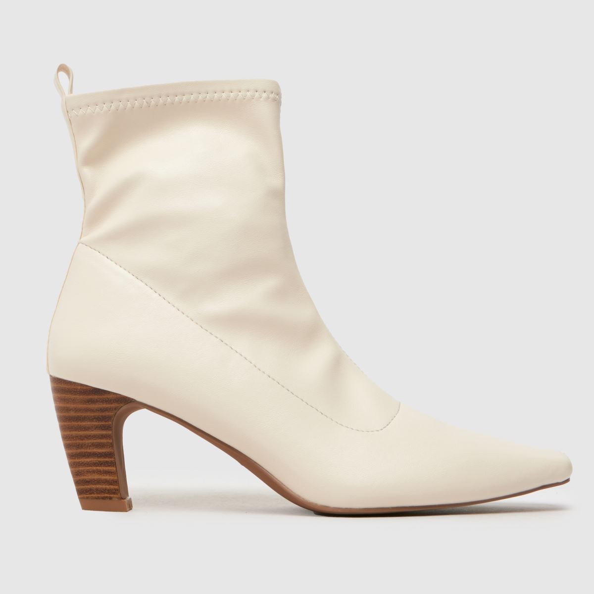 Schuh – Aries – Stretchiga sockstövlar med klack och benvita