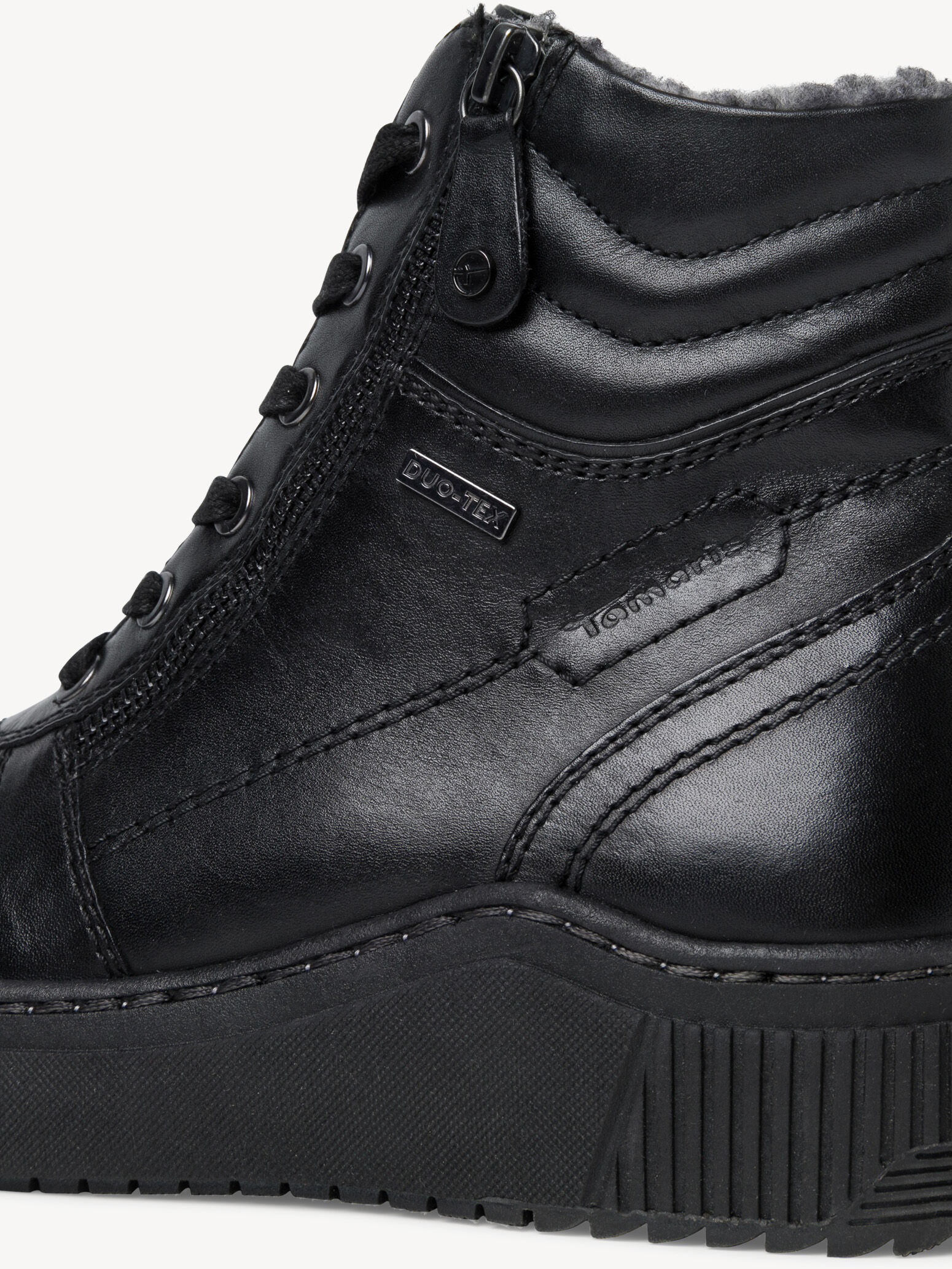 Bottine en cuir - noir