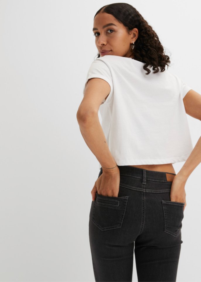 Stretch-Jeans, Skinny, knöchelfrei