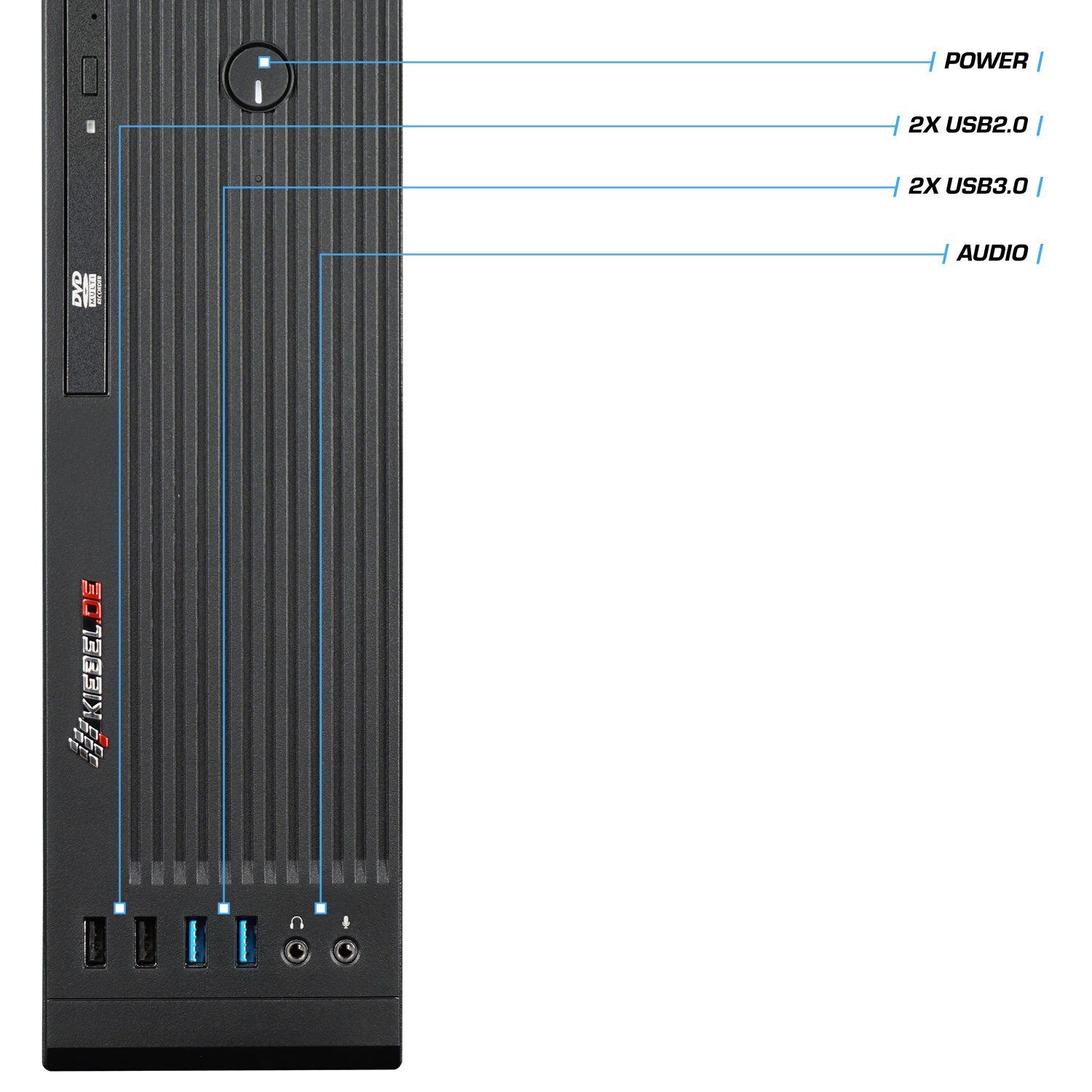 Kiebel Premium PC Slim 11 Business-PC (Intel Core i5 Intel Core i5-11400, UHD Graphics 730, 16 GB RAM, 500 GB SSD, Luftkühlung)