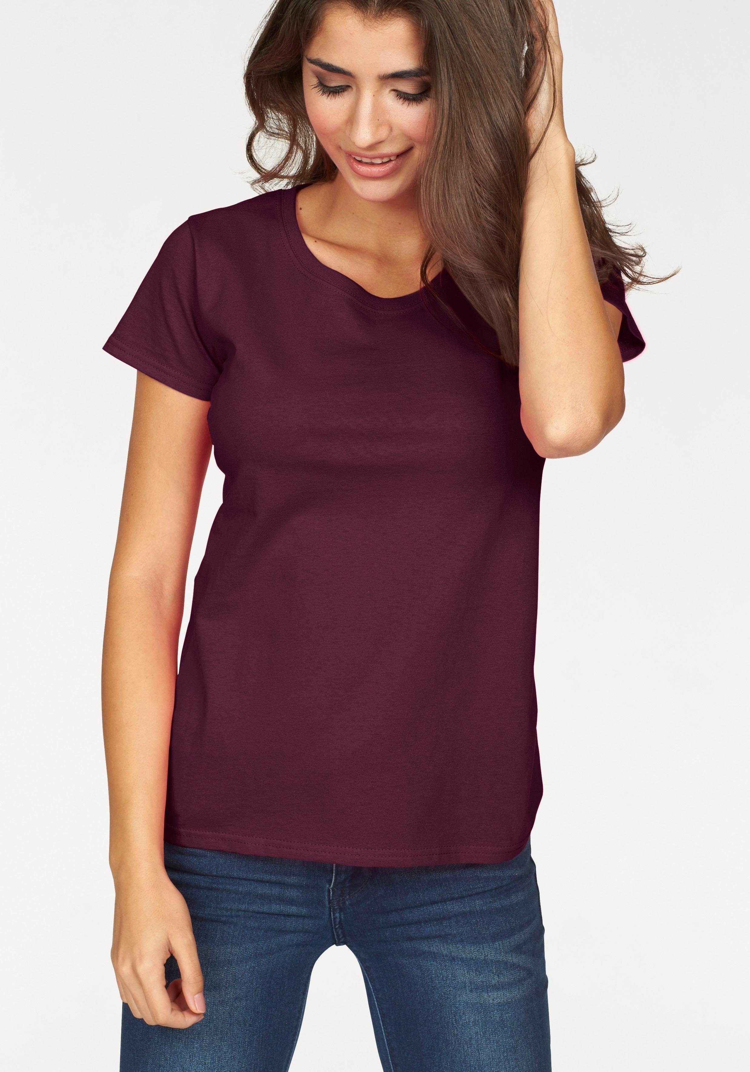 Fruit of the Loom Rundhalsshirt Lady Fit Premium (Packung, 2-tlg., 2er-Pack)