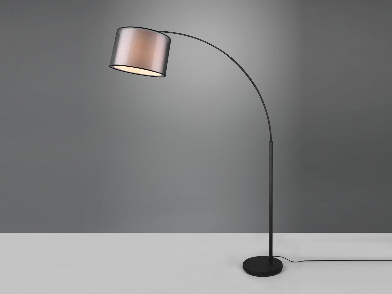 meineWunschleuchte LED Bogenlampe, Dimmfunktion, LED wechselbar, Warmweiß, Designer Bogen-stehlampe dimmbar große Ausladung Esstisch, Höhe 171cm