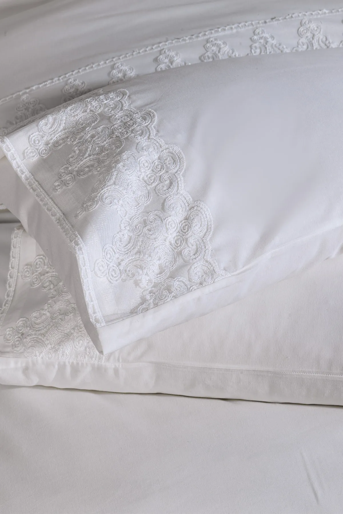 Çeyiz Diyarı  French Lace Legend Dowry Bettbezug-Set, Creme