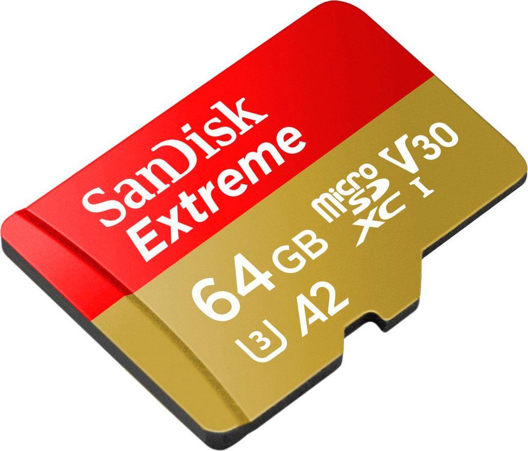 Sandisk Extreme 64GB Speicherkarte (64 GB, UHS Class 3, 170 MB/s Lesegeschwindigkeit)