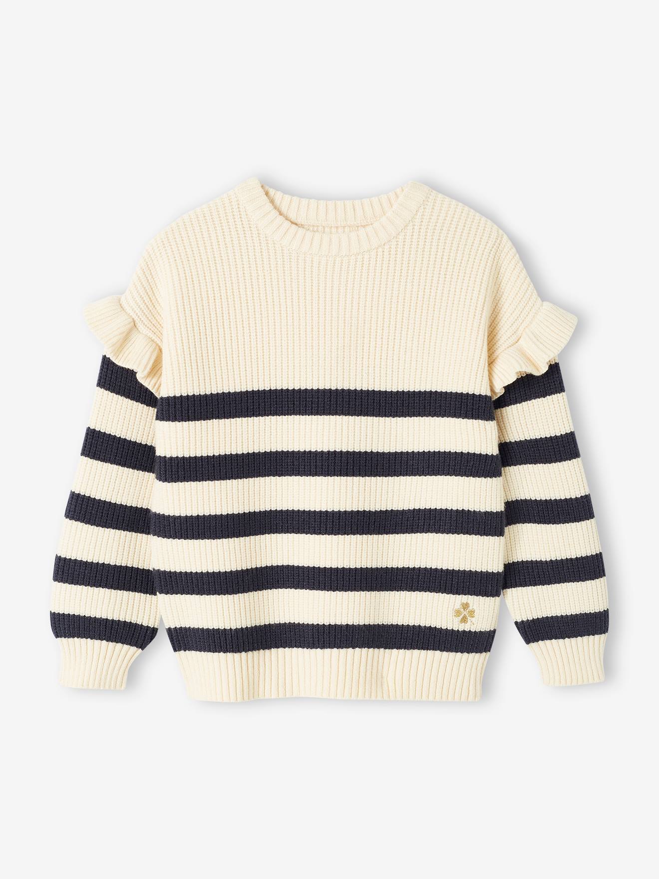Vertbaudet Mädchen Pullover Oeko-Tex - wollweiß