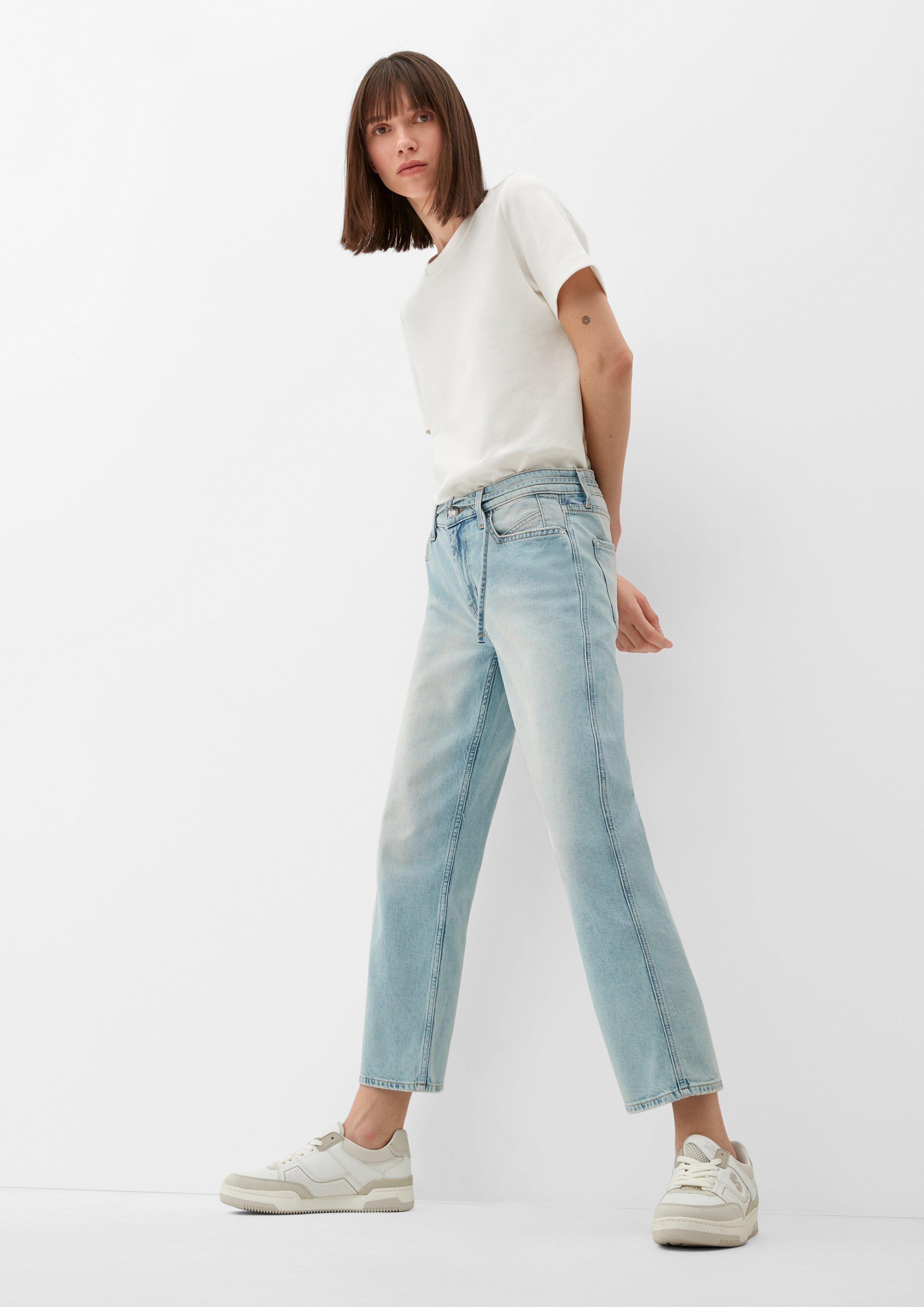 Cropped-Jeans Karolin / Regular Fit / Mid Rise / Straight Leg   2127727-52Z5