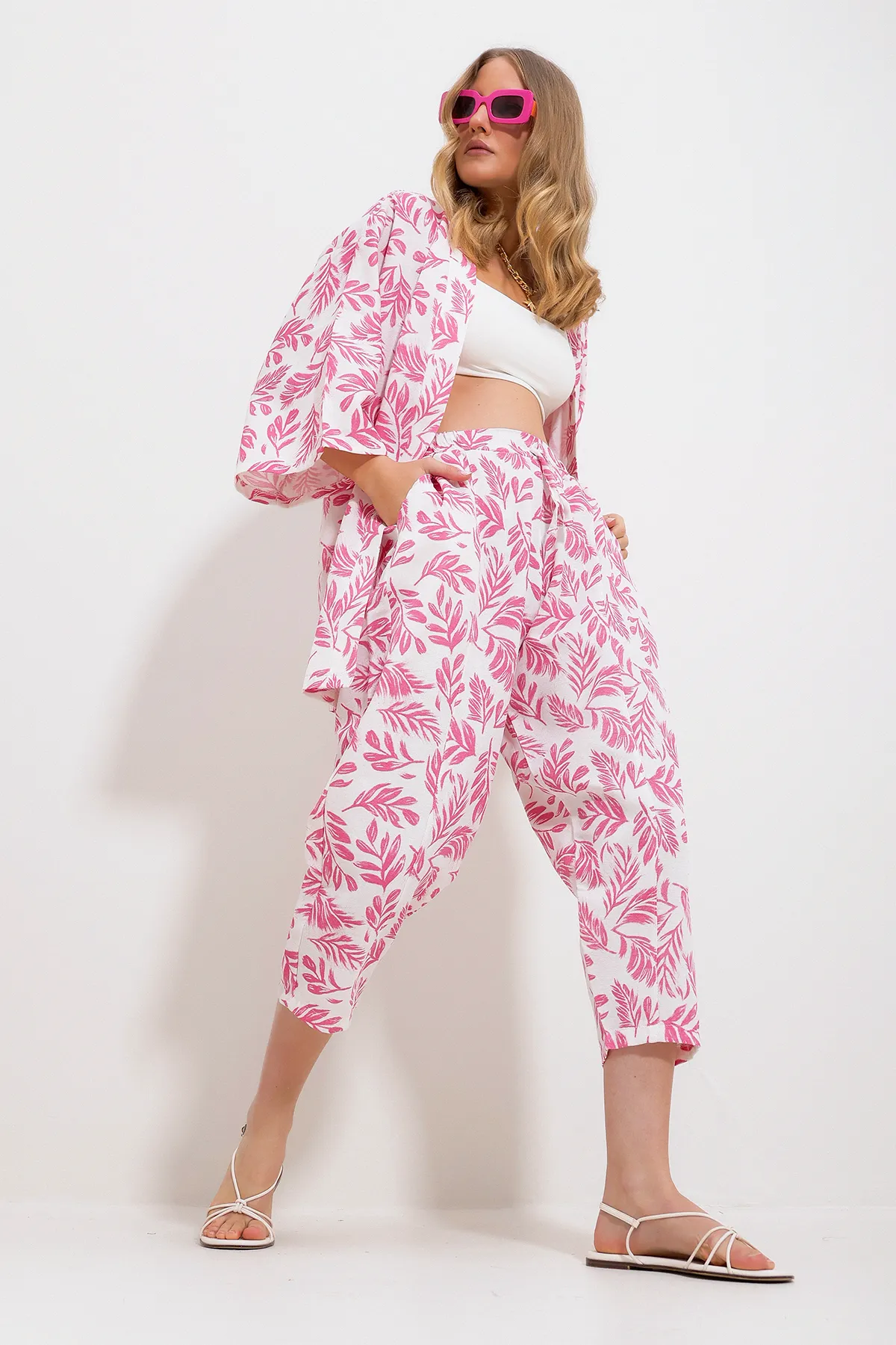 Trend Alaçatı Stili  Zweiteiler - Rosa - Regular Fit