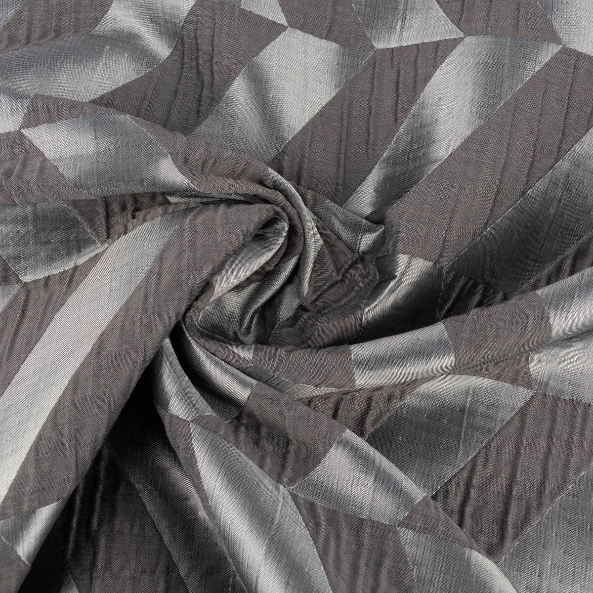 Meterware Rasch Textil Vorhangstoff Doubleface Willow Chevron anthrazit 295cm, blickdicht, überbreit, doubleface