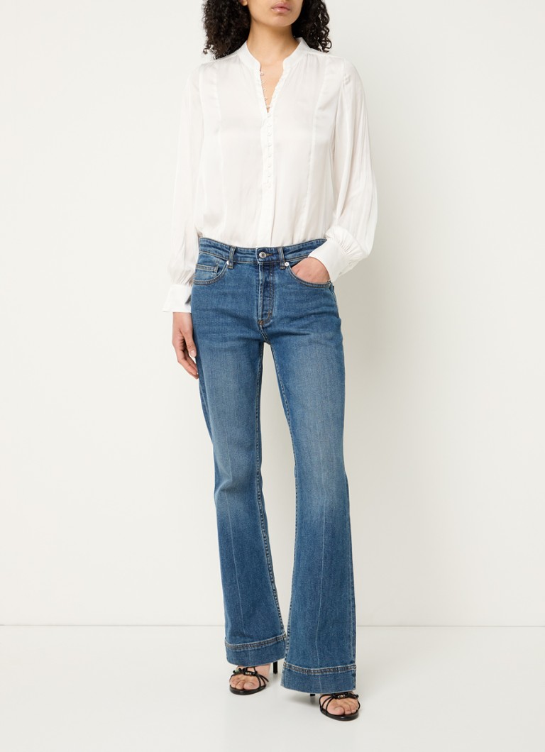 Bluză Twina din satin de la Zadig&Voltaire, cu guler înalt.