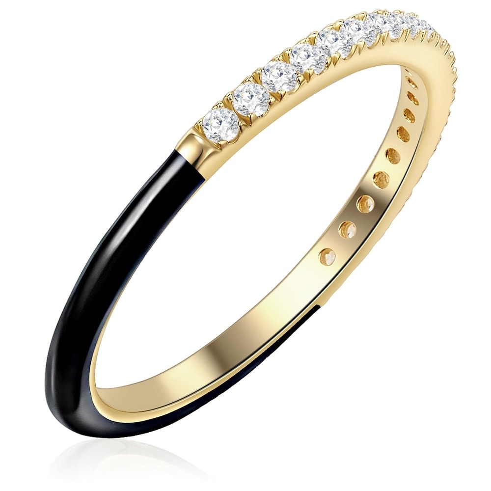 Glanzstücke München Bague en argent Argent sterling Oxyde de zirconium (CZ) en Or jaune Bague
