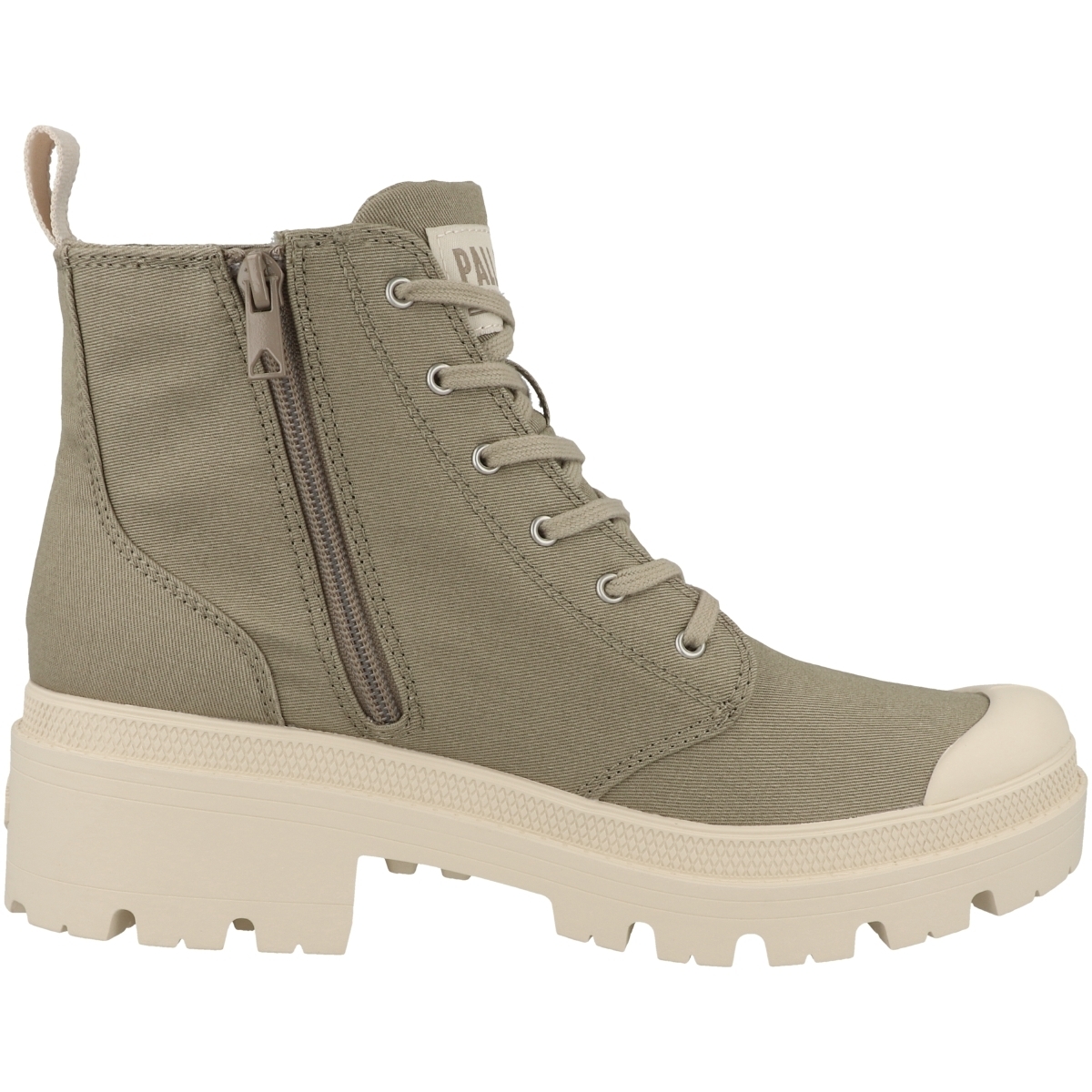 Palladium Pallabase Twill Schnürboots grau